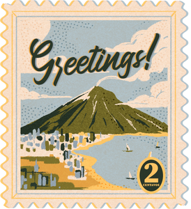 Textured Riso Postage Stamp